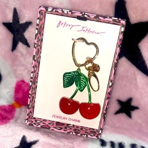 NWT Betsey Johnson Cherry Purse Charm